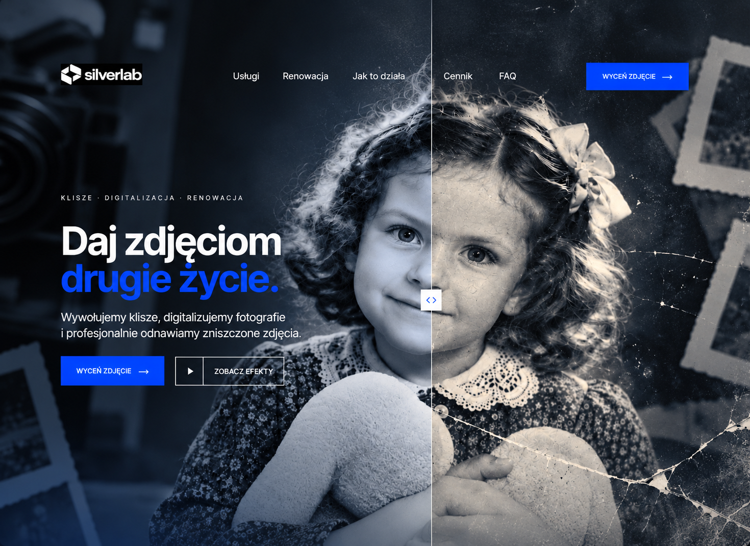 Projekt strony Silverlab — digitalizacja i renowacja fotografii